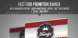 Food infographic – Fast Food Promotion Banner – Signage Print Templates