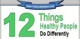 Food infographic – In this infographic, The Drs. Wolfson explain 12 things very healthy people do v…