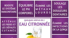 Food infographic – Les vertus de l'eau citronnée | Eau Citronnée Le Monde s'Eveille Grâc…