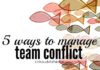 Management : Managing Team Conflict and Strategies for Conflict Resolution