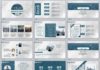 Business infographic : 23+ blue business report professional powerpoint templates