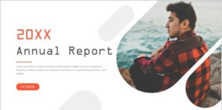 Business infographic : 4in1 Best Creative annual report PowerPoint Template