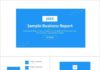 Business infographic : Blue simple business report PowerPoint template – Pcslide.com #powerpoint #prese…