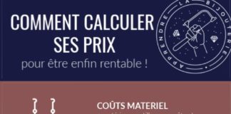 Business infographic : Le (vrai) calcul pour vendre au bon prix ses créations