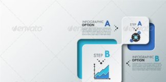 Business infographic : Modern Infographics Process Template (3 Versions) — Photoshop PSD #rectangle #…