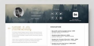 Business infographic : Resume Template with Cover Letter | CV Template | MS Word Design | Instant Digital Download | Teacher Jenna Brown