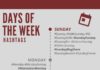 Business infographic : #marketing #hashtags #kapok #week #days #how