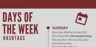 Business infographic : #marketing #hashtags #kapok #week #days #how