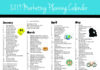 Marketing strategies : 2019 Marketing Planning Calendar