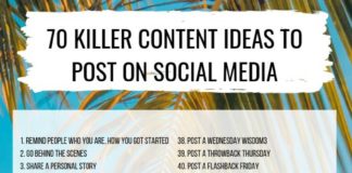 Marketing strategies : 70 Killer Content Ideas To Post On Social Media What do I post on social media?T…