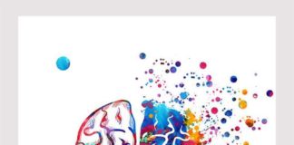 Medical infographic : Right Brain Left Brain Watercolor Print Brain Art Poster Creative Side and Logic Side of the Brain Neurology Art Anatomy Art Illustration