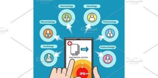 Medical infographic : Telehealth concept, computer medical care