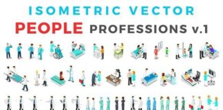 Medical infographic : Vector Professions People Isometric. Medical Infographic. $11.00