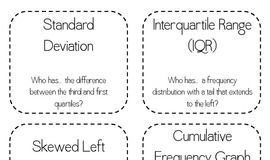 Statistics infographic : Descriptive Statistics I Have, Who Has Game