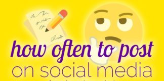 Business infographic : How Often To Post On Social Media: 2019 Success Guide