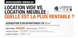 Business infographic : Louer meublé ou vide, quel est le plus rentable