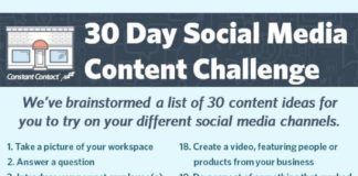 Business infographic : Not Sure What to Post on Social Media? Try This Social Media Challenge!