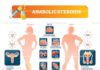 Medical infographic : Anabolic steroids medical vector illustration infographic