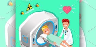 Medical infographic : Hospital Doctor Cartoon Isometric. Illustrations