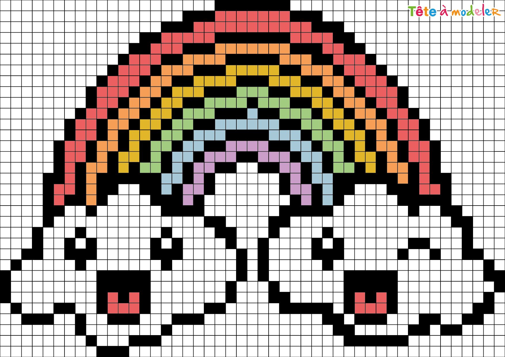 Easy Pixel Art Grid Pixel Art Arc En Ciel Infographicnow Com Your Number One Source For