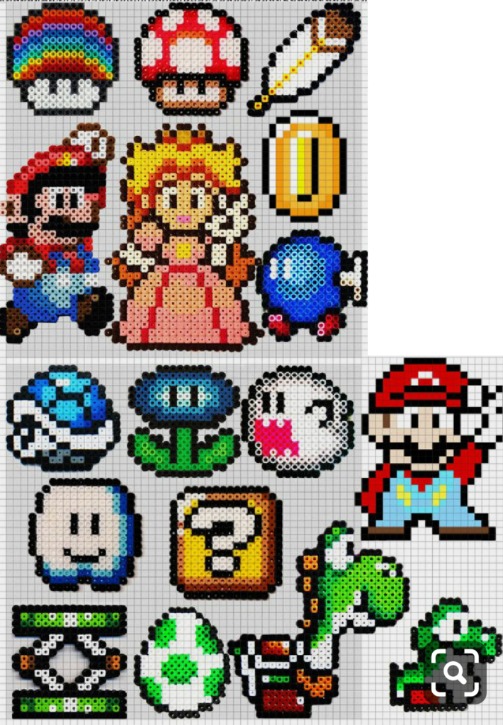 mario pixel art - Un anniversaire Mario Bross - La Fée Biscotte ...