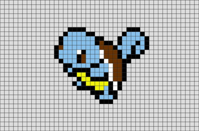 pokemon pixel art - Pokemon Squirtle Pixel Art - InfographicNow.com