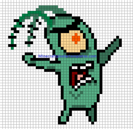 spongebob pixel art - Plankton (SpongeBob) - InfographicNow.com | Your