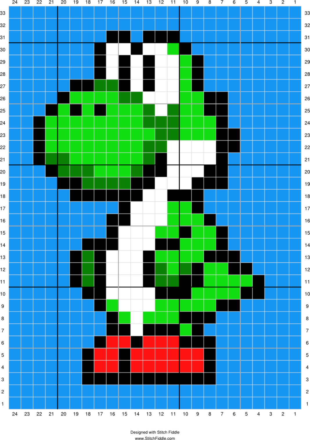 yoshi pixel art - Stitch Fiddle - InfographicNow.com | Your Number One ...