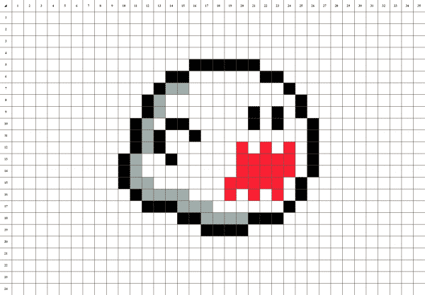 Cute Pixel Art Grid Fantome Boo Mario Infographicnow Com Your Number One Source For Daily Infographics Visual Creativity