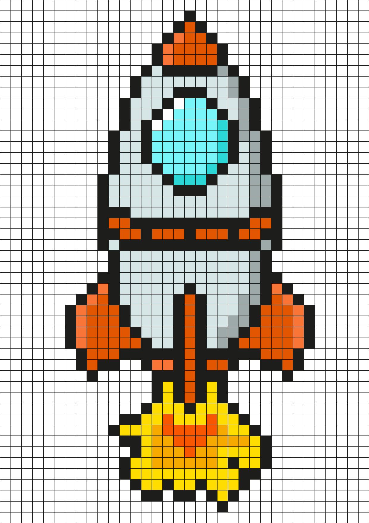 pixel art minecraft - Pixel Art fusée - InfographicNow.com | Your ...