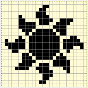 simple pixel art - Pattern for Magic: the Gathering Reversible Dice Bag ...