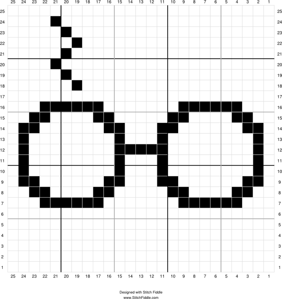 black and white pixel art - Stitch Fiddle | Free online knitting and