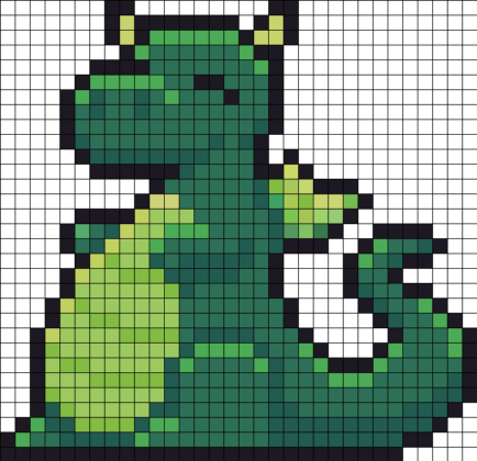 dragon pixel art - Happy Cute Dragon Kandi Pattern - InfographicNow.com ...