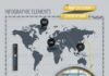 map infographic – Infographic Elements with world map