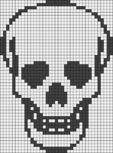 skull pixel art - Como hacer tus gráficos y patrones de crochet ...