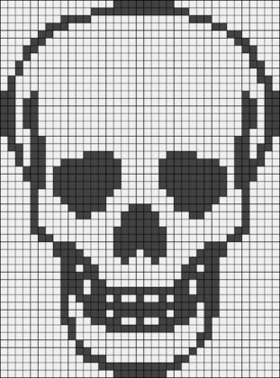 skull pixel art - Como hacer tus gráficos y patrones de crochet ...