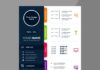 free infographic templates – Cv / Cv Design Avec Des Icônes De La Ligne