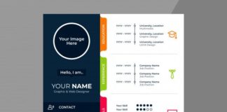 free infographic templates – Cv / Cv Design Avec Des Icônes De La Ligne