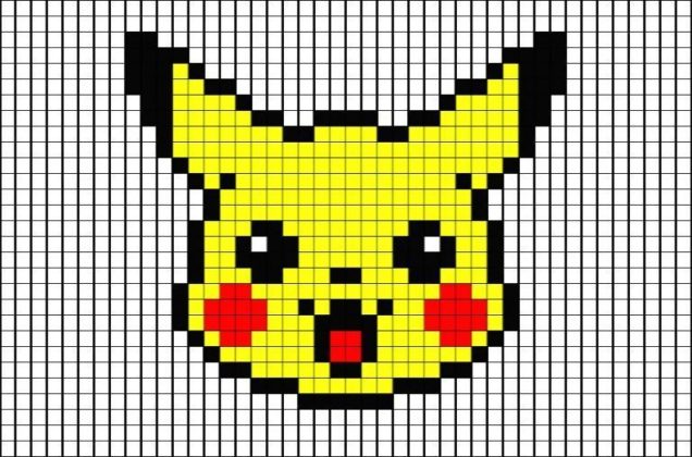 pikachu pixel art - pixel art a imprimer : +31 Idées et designs pour ...