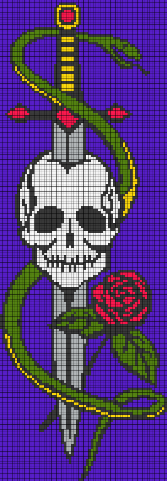 skull pixel art - Alpha pattern #19817 - InfographicNow.com | Your ...