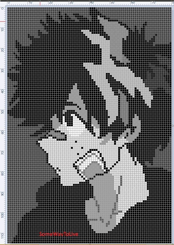 Anime pixel art grid - lomielite