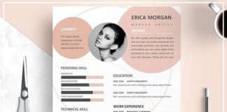 free infographic templates – Nude Pink Resume Template/ Nude Pink CV Template/ Professional Resume Template/ Creative Resume Template/ Professional CV Template Design