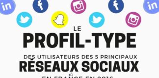 marketing infographic – Réseaux Sociaux: Le profil-type des utilisateurs en France | Comarketing-News